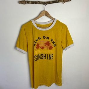 Yellow short sleeve shirt
